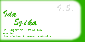 ida szika business card